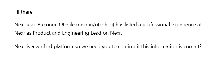 Employment verification request details