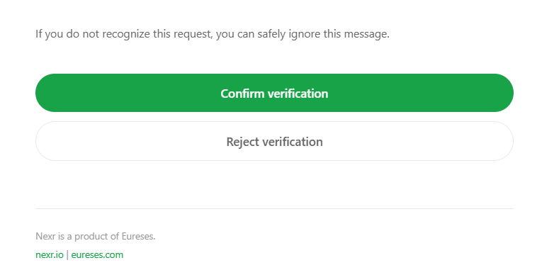 Employment verification action buttons